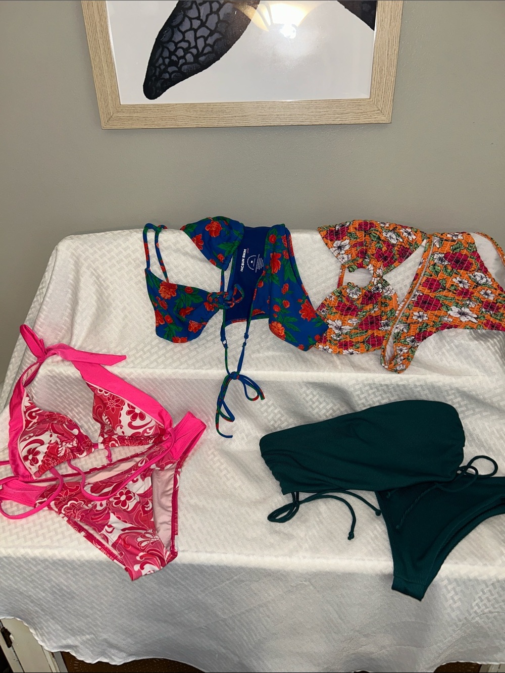 Junior’s Mixed Bikini Set — Pink, Blue, Orange & Green